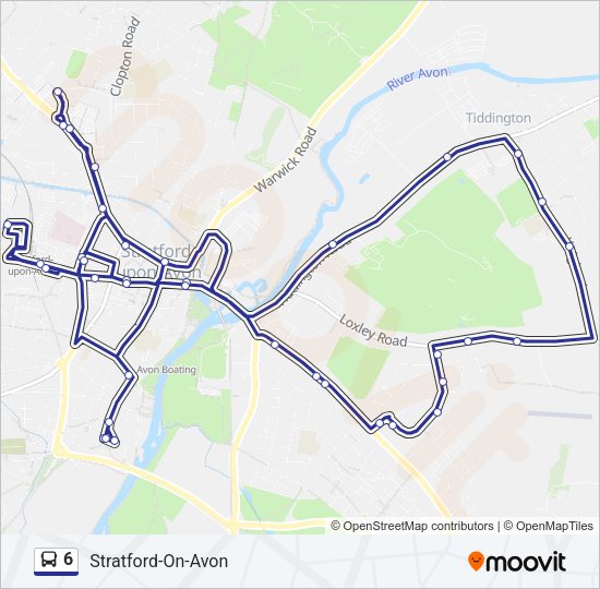 6 Bus Line Map