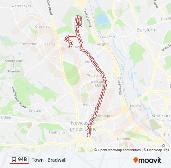 94B Bus Line Map