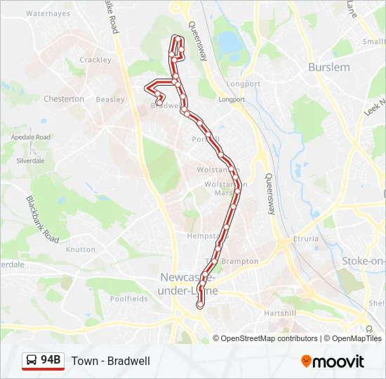 94B Bus Line Map