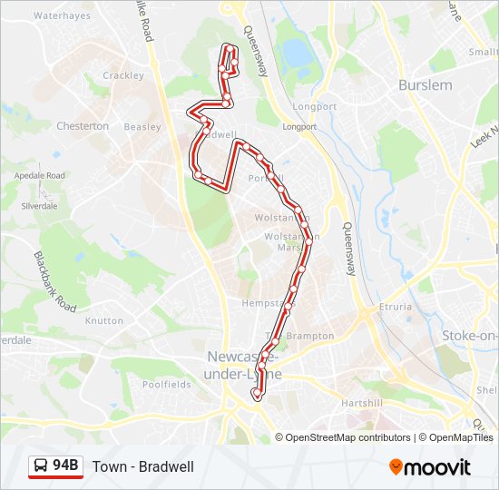 94B Bus Line Map