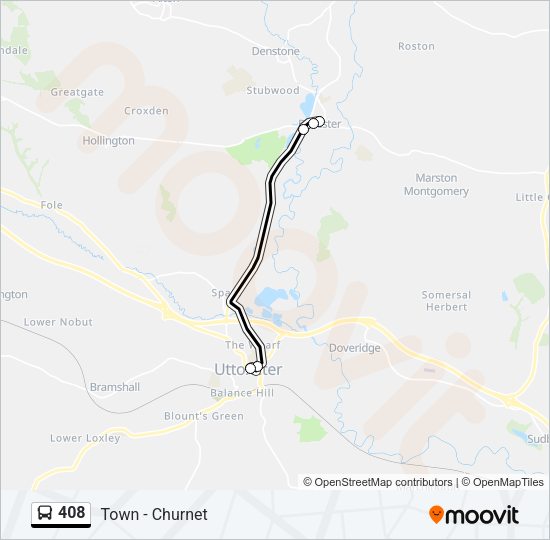 408 Bus Line Map