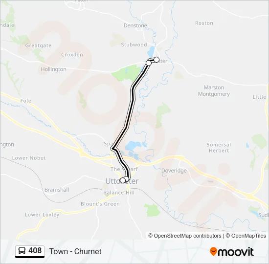 408 Bus Line Map