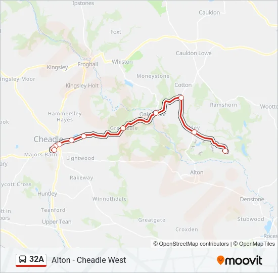 32A Bus Line Map