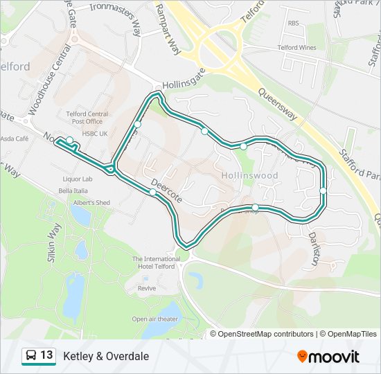 13 Bus Line Map