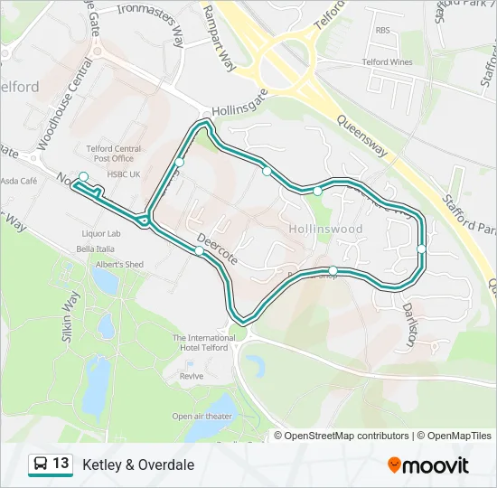 13 Bus Line Map