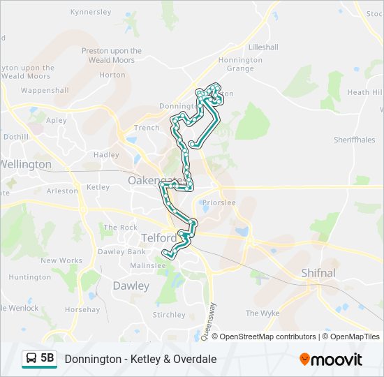 5B bus Line Map