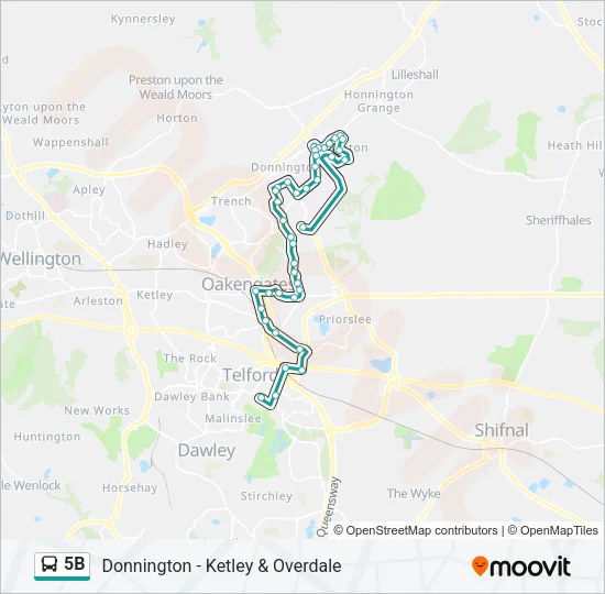 5B Bus Line Map