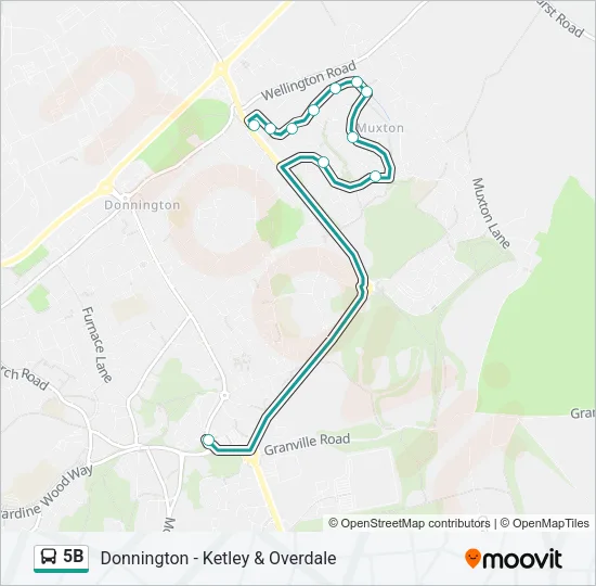5B Bus Line Map