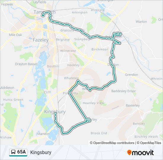 65A bus Line Map