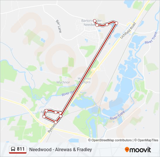 811 Bus Line Map