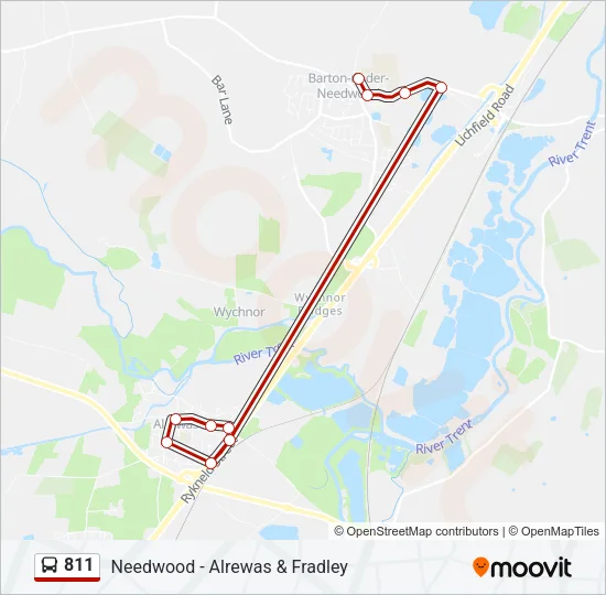 811 Bus Line Map