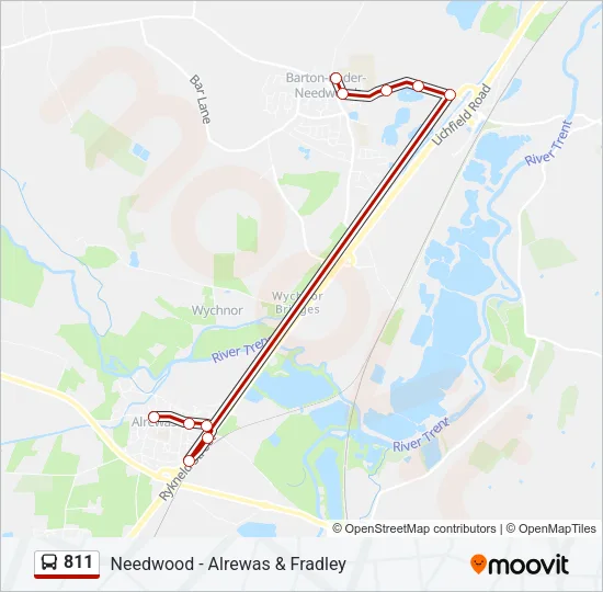 811 Bus Line Map