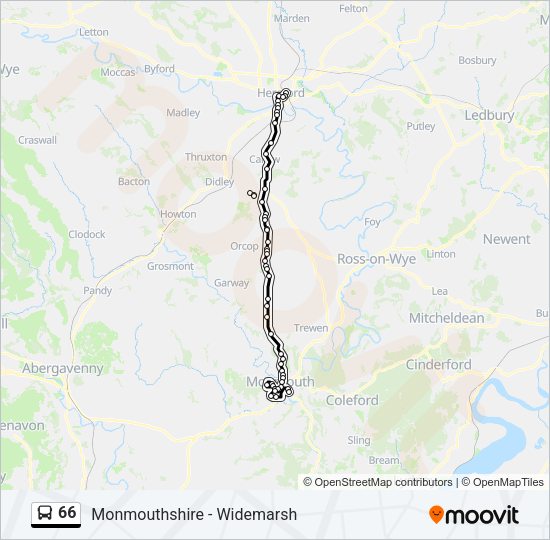 66 Bus Line Map