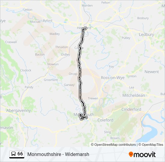 66 Bus Line Map