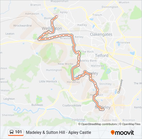 101 Bus Line Map