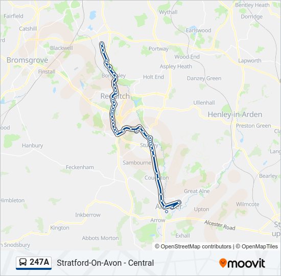 247A bus Line Map