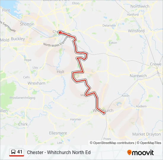 41 Bus Line Map