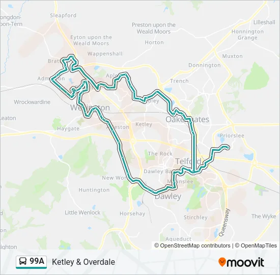 99A Bus Line Map