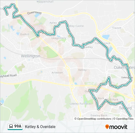 99A Bus Line Map
