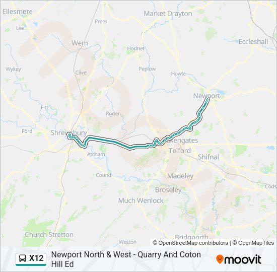 X12 Bus Line Map