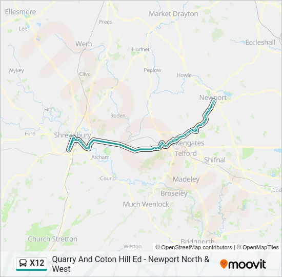 X12 Bus Line Map