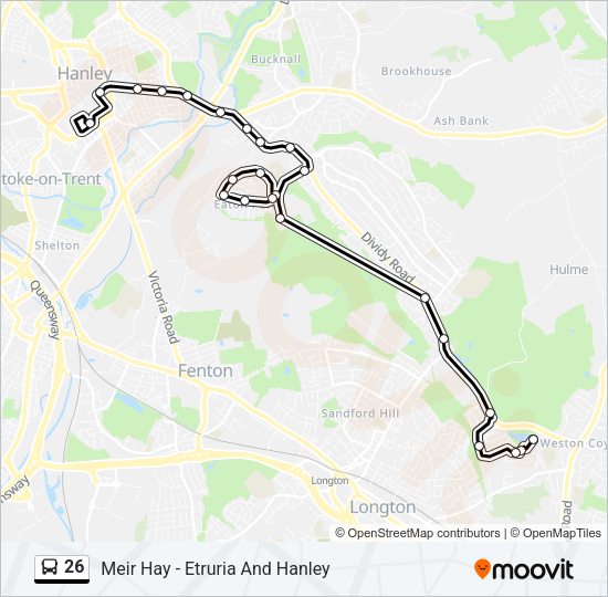26 Bus Line Map