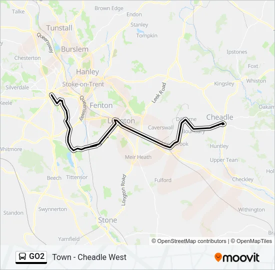GO2 Bus Line Map