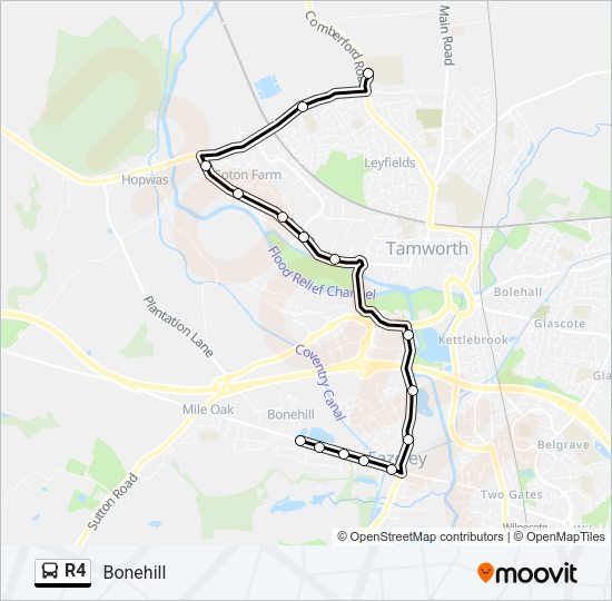 R4 Bus Line Map