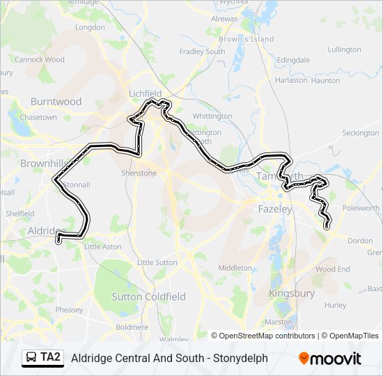 TA2 Bus Line Map