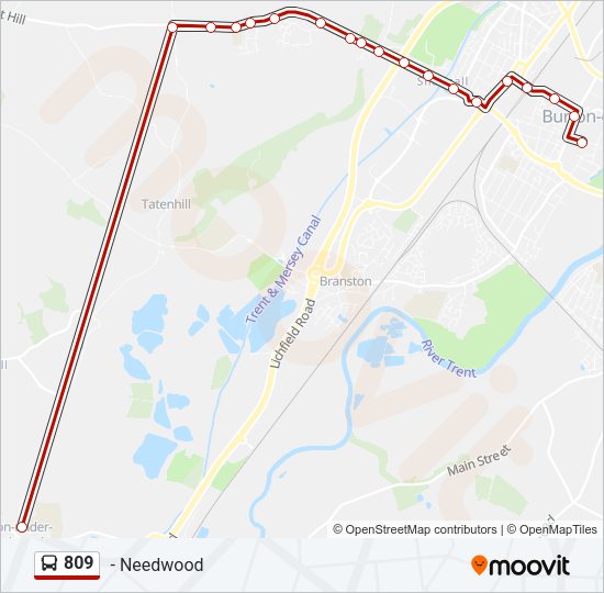 809 Bus Line Map