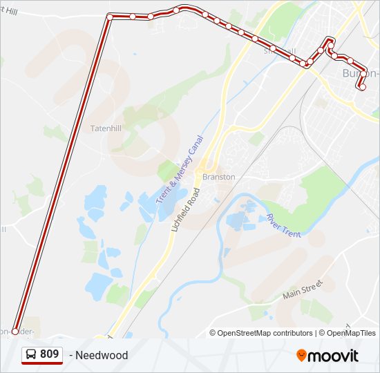 809 Bus Line Map