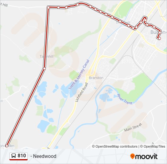 810 Bus Line Map