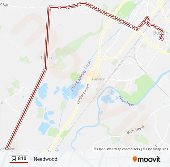 810 Bus Line Map