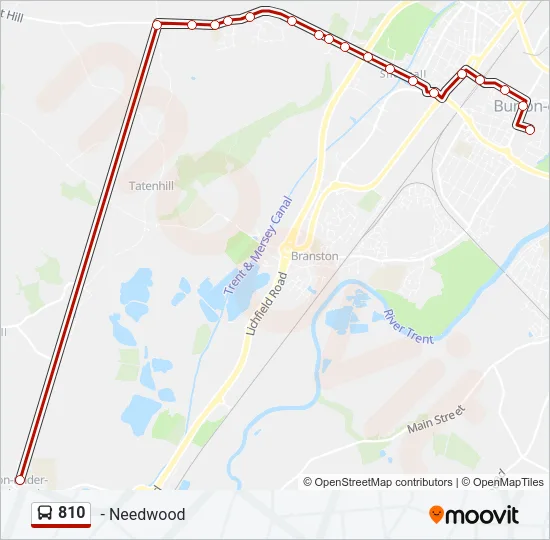 810 Bus Line Map