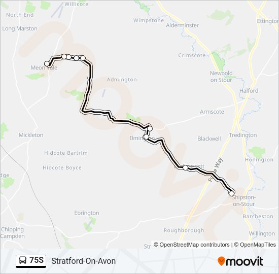 75S Bus Line Map