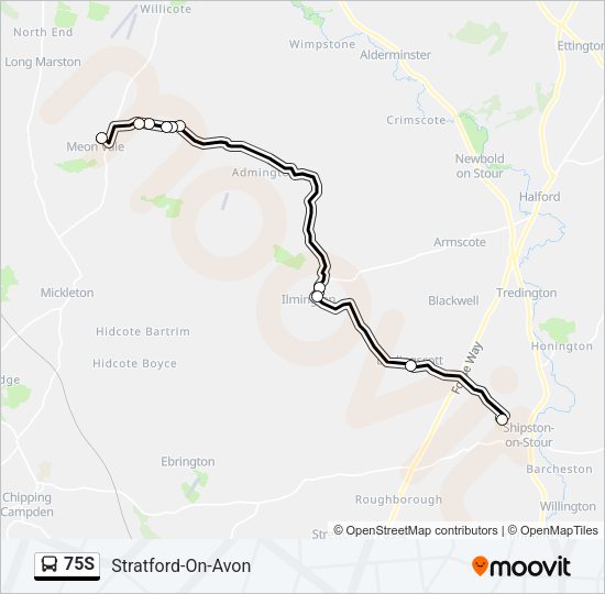 75S Bus Line Map