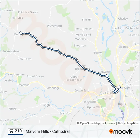 210 Route: Schedules, Stops & Maps - Chantry School (Updated)