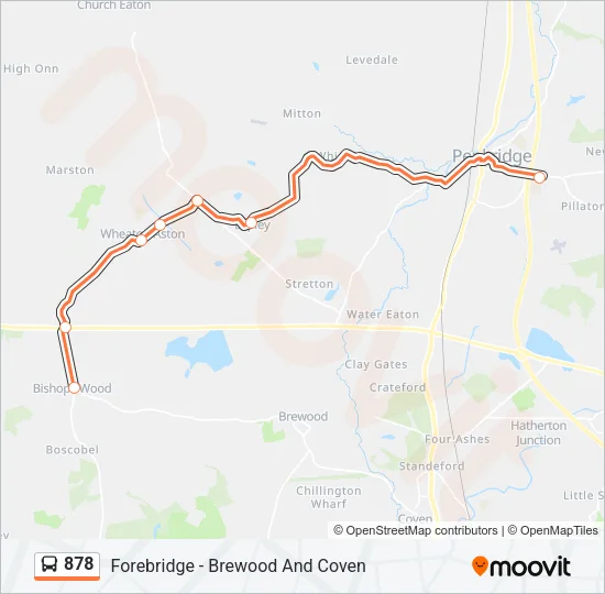 878 Bus Line Map
