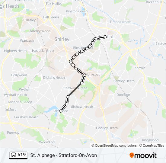 519 Bus Line Map