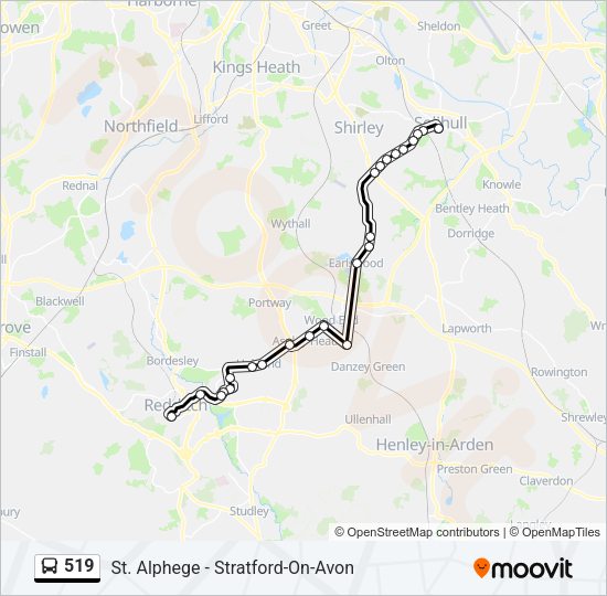 519 Bus Line Map