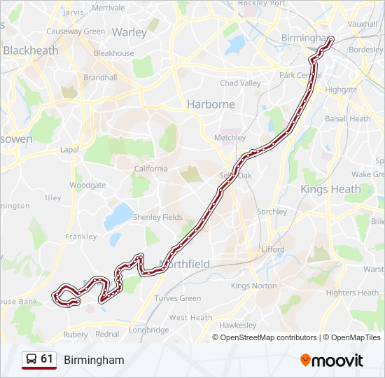 61 Route: Schedules, Stops & Maps - Birmingham (Updated)