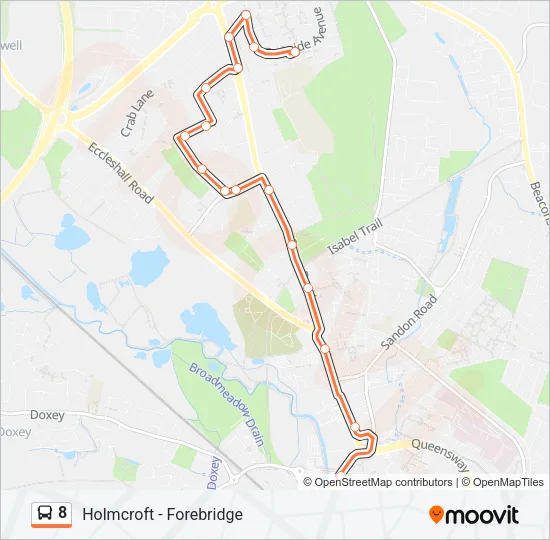 8 Bus Line Map