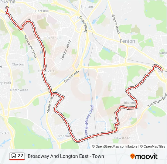 22 Bus Line Map
