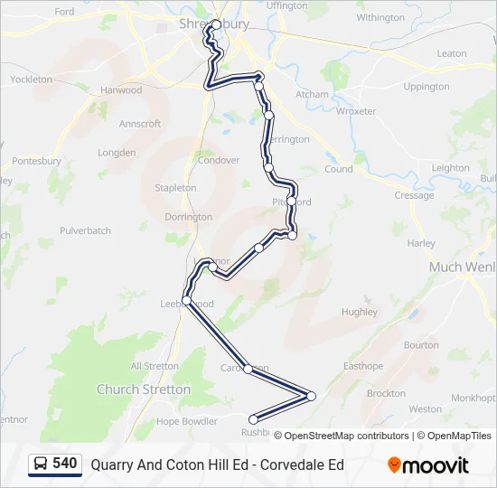 540 Route: Schedules, Stops & Maps - Bus Station (Updated)