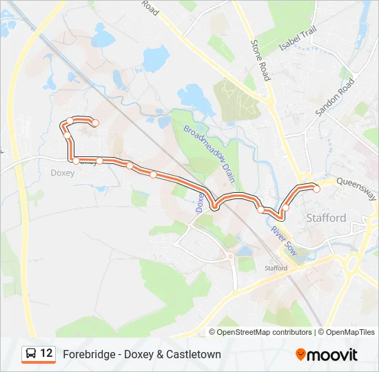 12 Bus Line Map