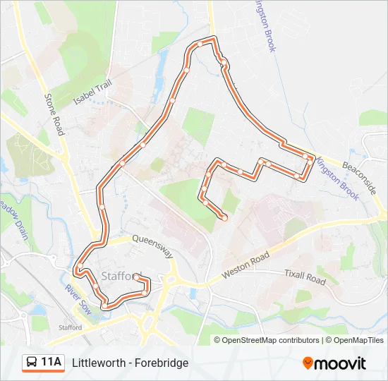 11A Bus Line Map
