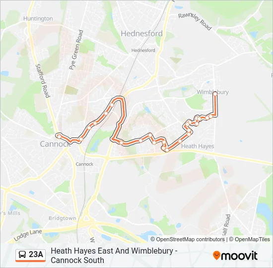 23A Bus Line Map