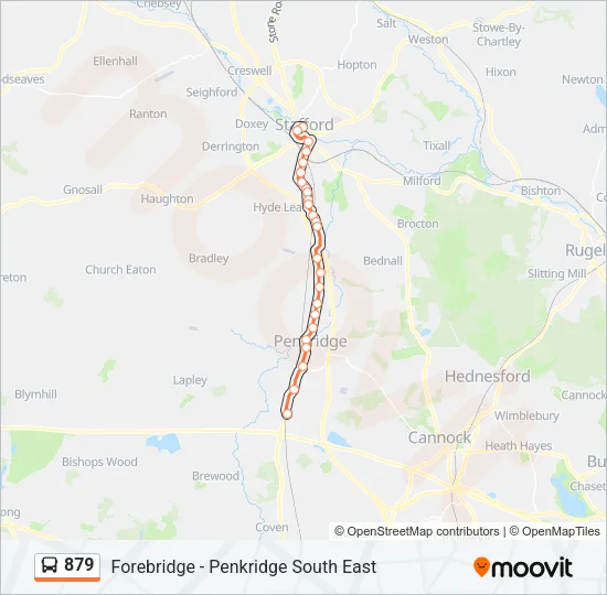 879 Bus Line Map
