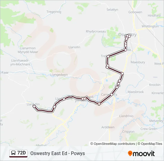 72D Bus Line Map