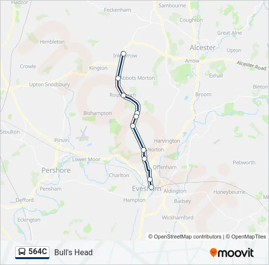 564C Bus Line Map